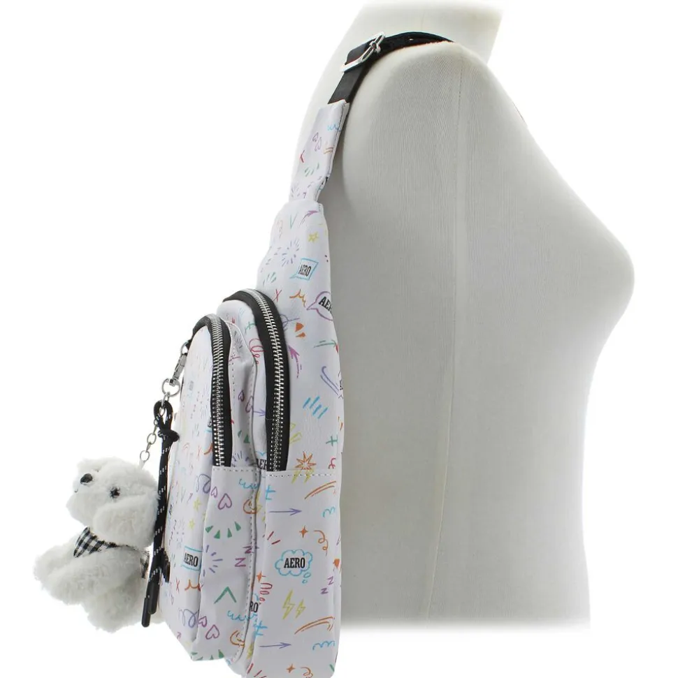 Aeropostale Alexa Sling With Plush Dog Bag Clip