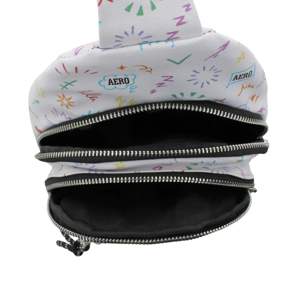 Aeropostale Alexa Sling With Plush Dog Bag Clip