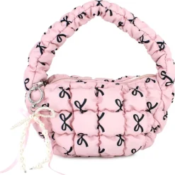 a little obsessed Bow Puffy Bag With Keychain