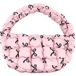 a little obsessed Bow Puffy Bag With Keychain