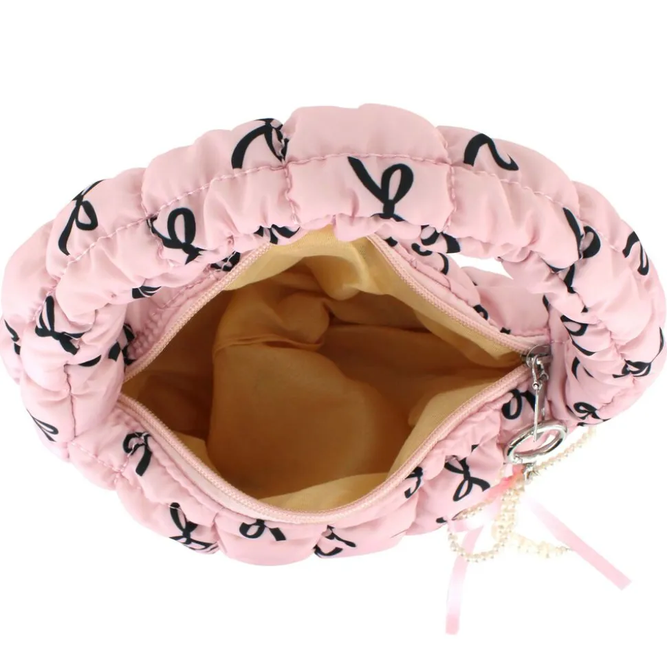 a little obsessed Bow Puffy Bag With Keychain