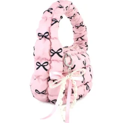 a little obsessed Bow Puffy Bag With Keychain