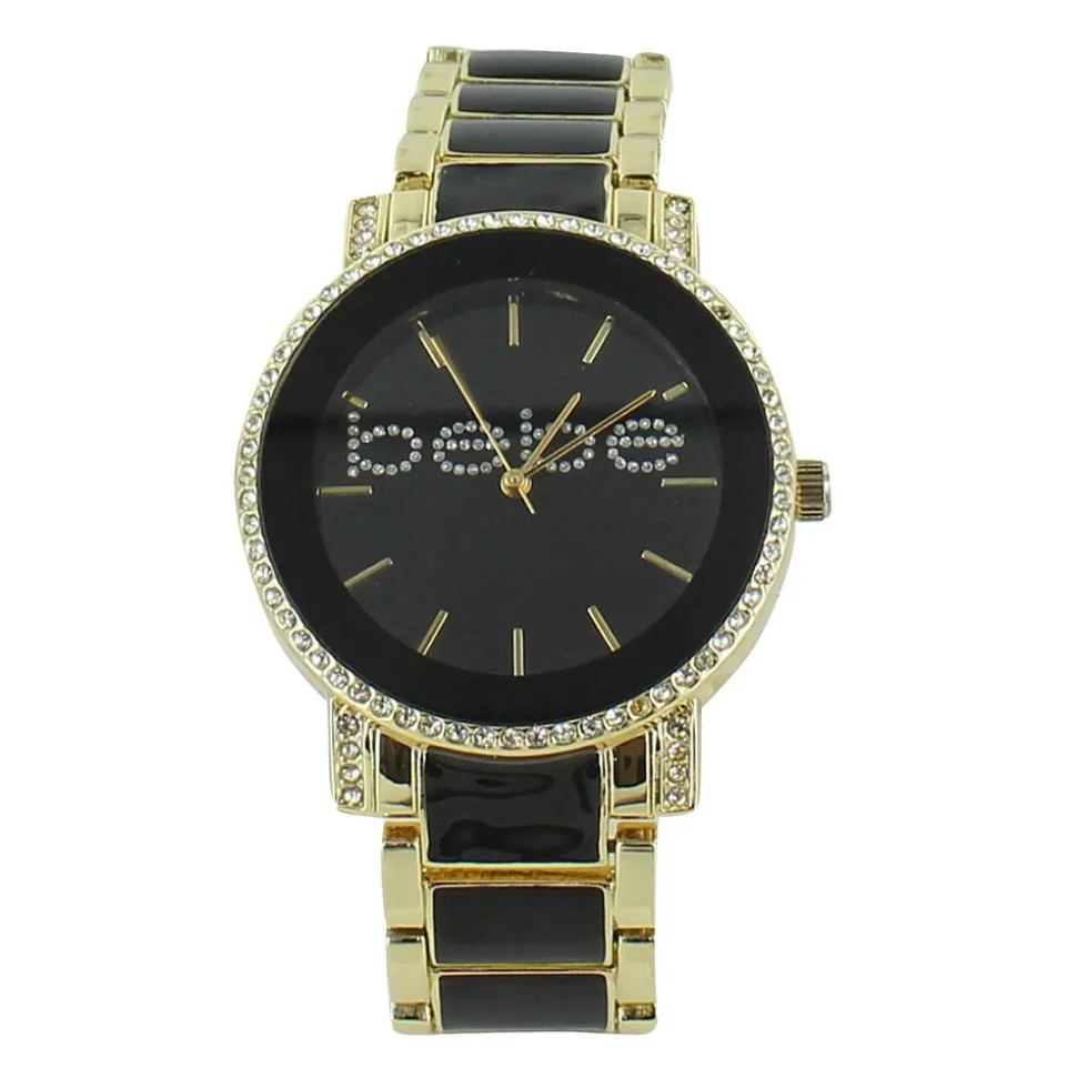 bebe Enameled Watch With Coordinating Bangles