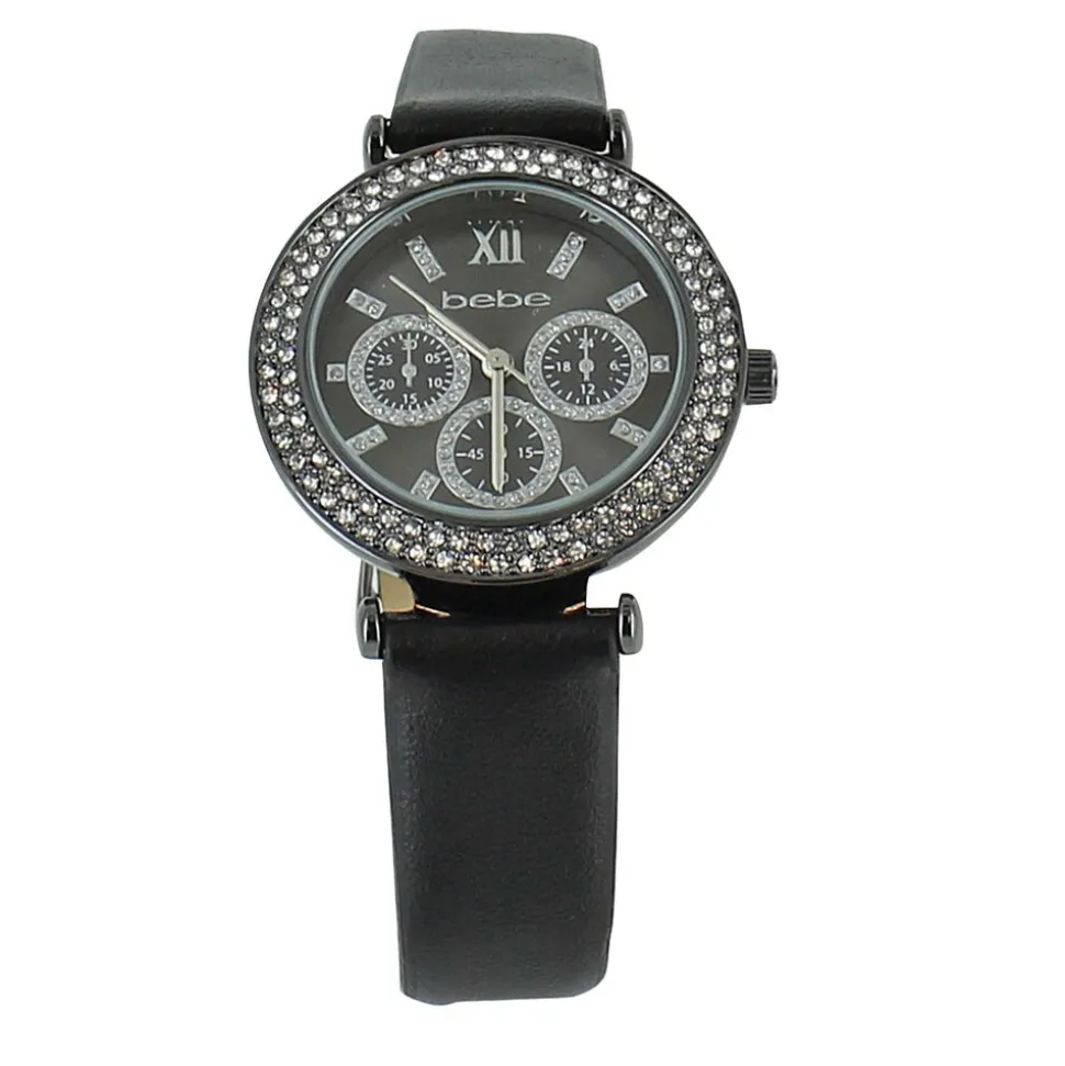 bebe Faux-Diamond Chronograph Watch