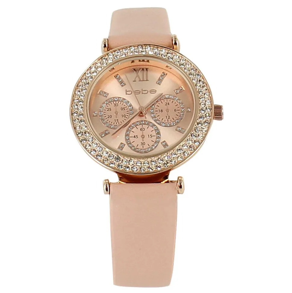 bebe Faux-Diamond Chronograph Watch