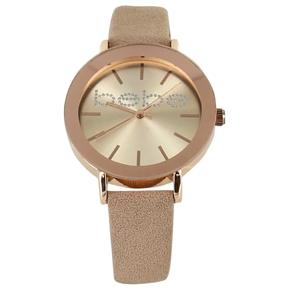 bebe Faux-Diamond Logo Watch