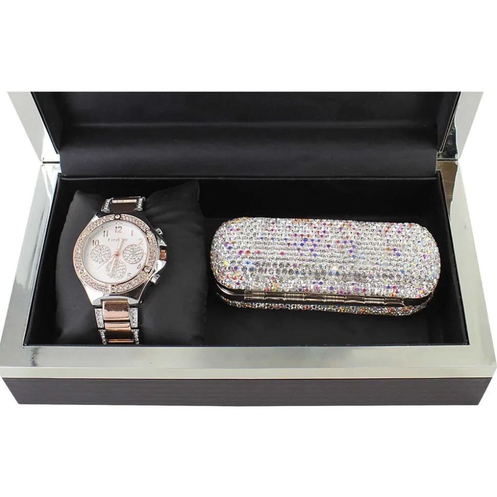 bebe Watch And Cocktail Clutch Set