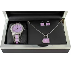 bebe Watch And Padlock Jewelry Set