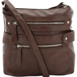 Braciano North/South Top-Zip Crossbody