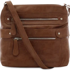 Braciano North/South Top-Zip Crossbody