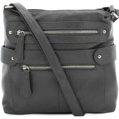 Braciano North/South Top-Zip Crossbody