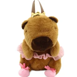 Carried Away Ballerina Capybara Plush Backpack