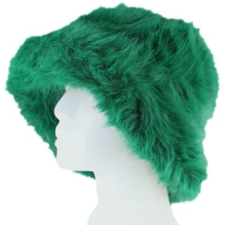 Couture Gems Fluffy Faux-Fur Bucket Hat
