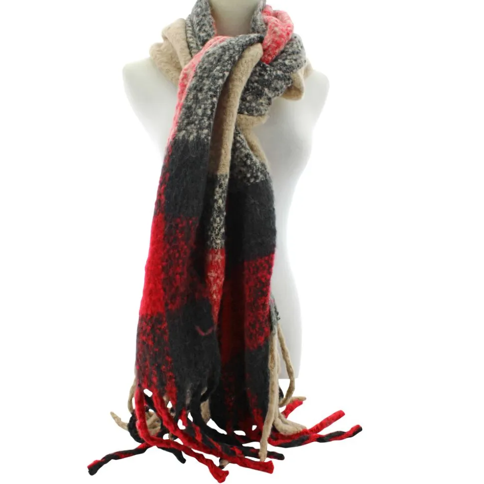 Couture Gems Olblong Plaid Scarf