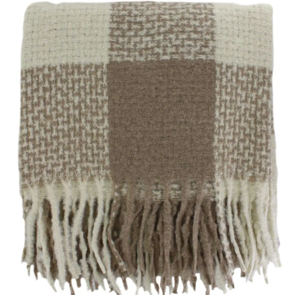 Couture Gems Soft Oblong Bold-Plaid Scarf