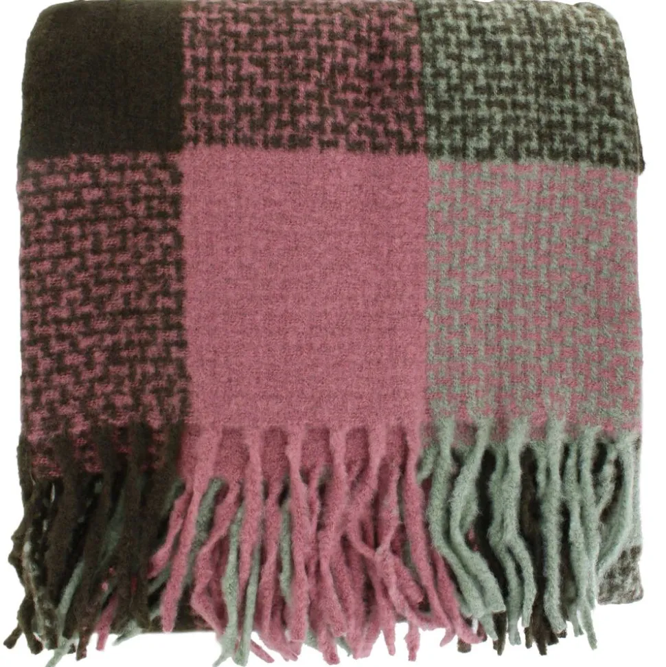 Couture Gems Soft Oblong Bold-Plaid Scarf