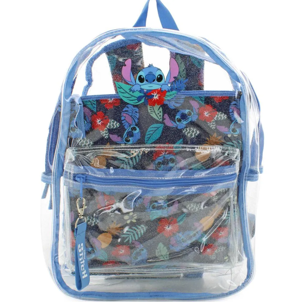 Disney Stitch Clear Backpack With Laptop Case