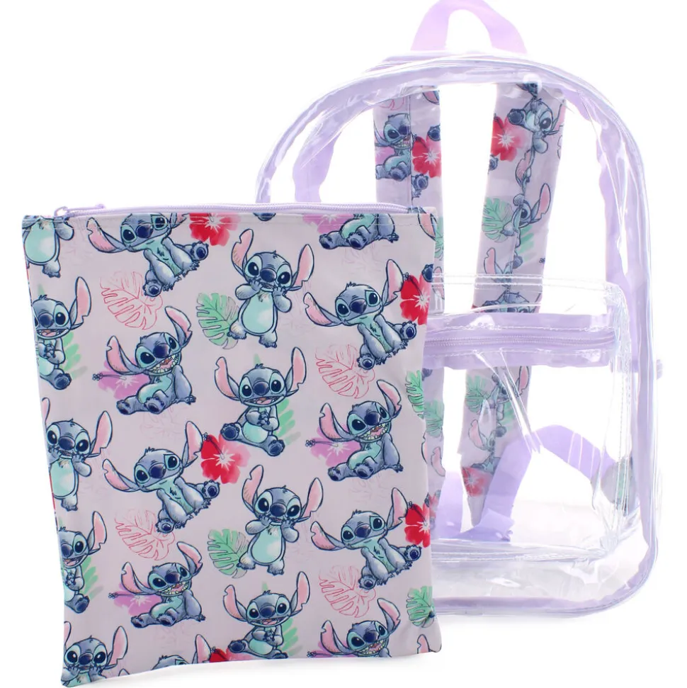 Disney Stitch Clear Backpack With Laptop Sleeve