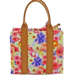 Emperia Floral Tote With Faux-Leather Trim