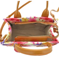 Emperia Floral Tote With Faux-Leather Trim