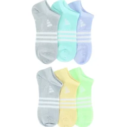 Girls' adidas SUPERLITE No-Show 6-Pair Pack