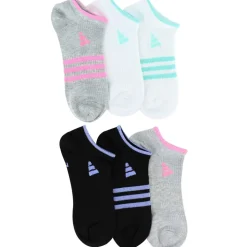 Girls' adidas SUPERLITE No-Show 6-Pair Pack