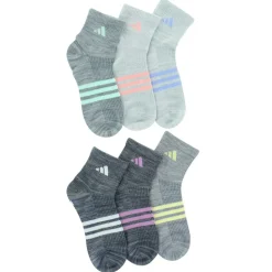 Girls' adidas SUPERLITE Quarter 6-Pair Pack