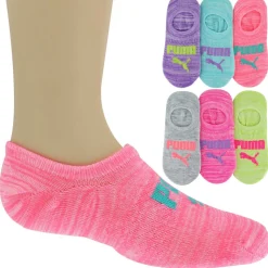 Girls' PUMA SUPERLITE No-Show Liner 6-Pair Pack