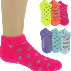 Girls' Skechers Lurex Low Cut 6-Pair Pack