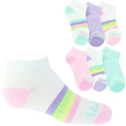 Girls' Skechers Stripe Low-Cut 6-Pair Pack