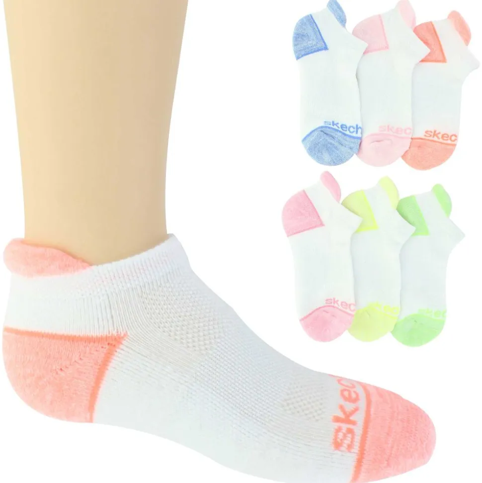Girls' Skechers Super Soft Low-Cut 6-Pair Pack