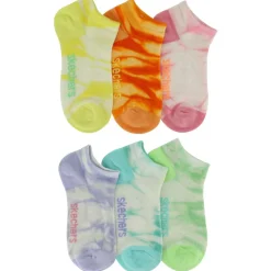 Girls' Skechers Tie-Dye Low-Cut 6-Pair Pack