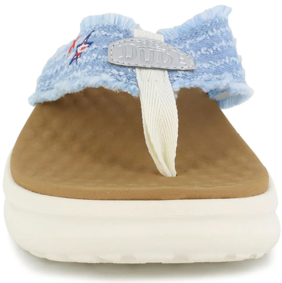 HEYDUDE Tide Flip Denim Stars