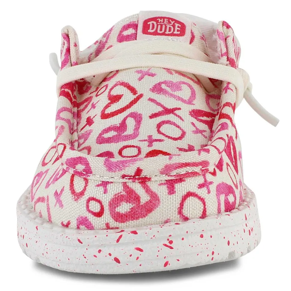 HEYDUDE Wendy Toddler Watercolor Hearts