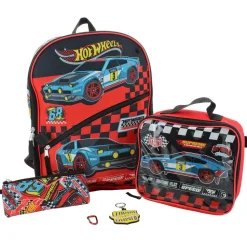 Hot Wheels 5-Piece Backpack Set