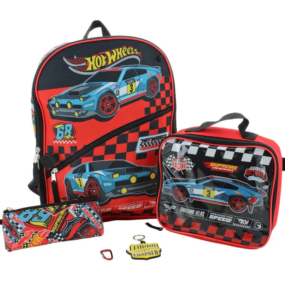 Hot Wheels 5-Piece Backpack Set