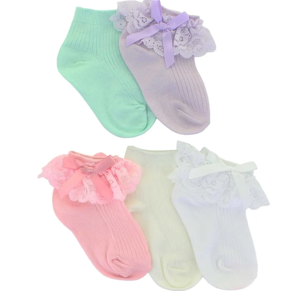 Infants' ET/TU Lace With Bow Anklet 5-Pair Pack