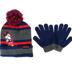 Kids' Disney Mickey Mouse Knit Hat And Glove Set