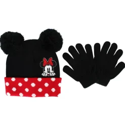 Kids' Disney Minnie Mouse Knit Hat And Glove Set