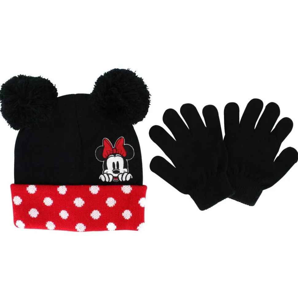 Kids' Disney Minnie Mouse Knit Hat And Glove Set