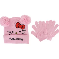 Kids' Hello Kitty Knit Hat And Glove Set