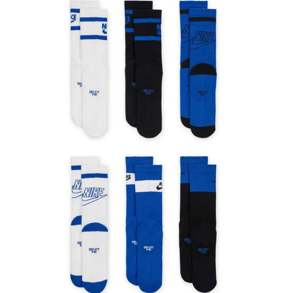 Kids' Nike Cushioned Crew SIZE 5Y-7Y 6-PAIR PACK