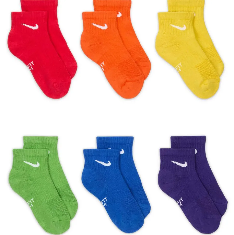 Kids' Nike Everyday Cushioned Ankle 6-Pair Pack