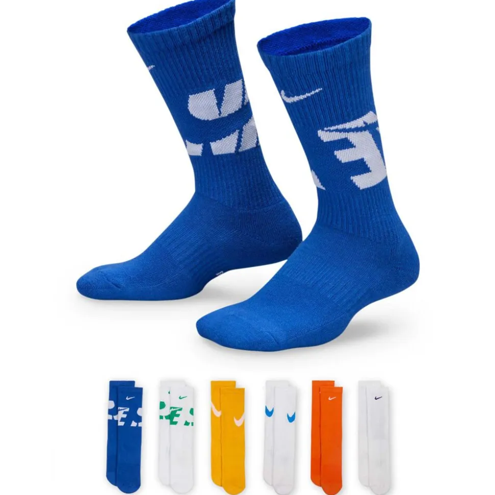 Kids' Nike Everyday Cushioned Crew 6-Pair Pack