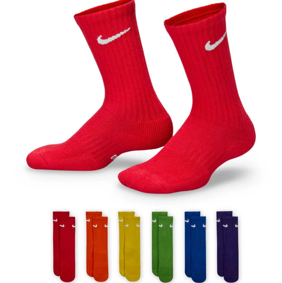 Kids' Nike Everyday Cushioned Crew 6-Pairs 5Y-7Y