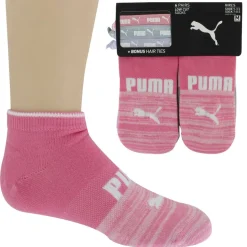 Kids' PUMA Low-Cut 6-Pair Pack And 3 Hair Ties