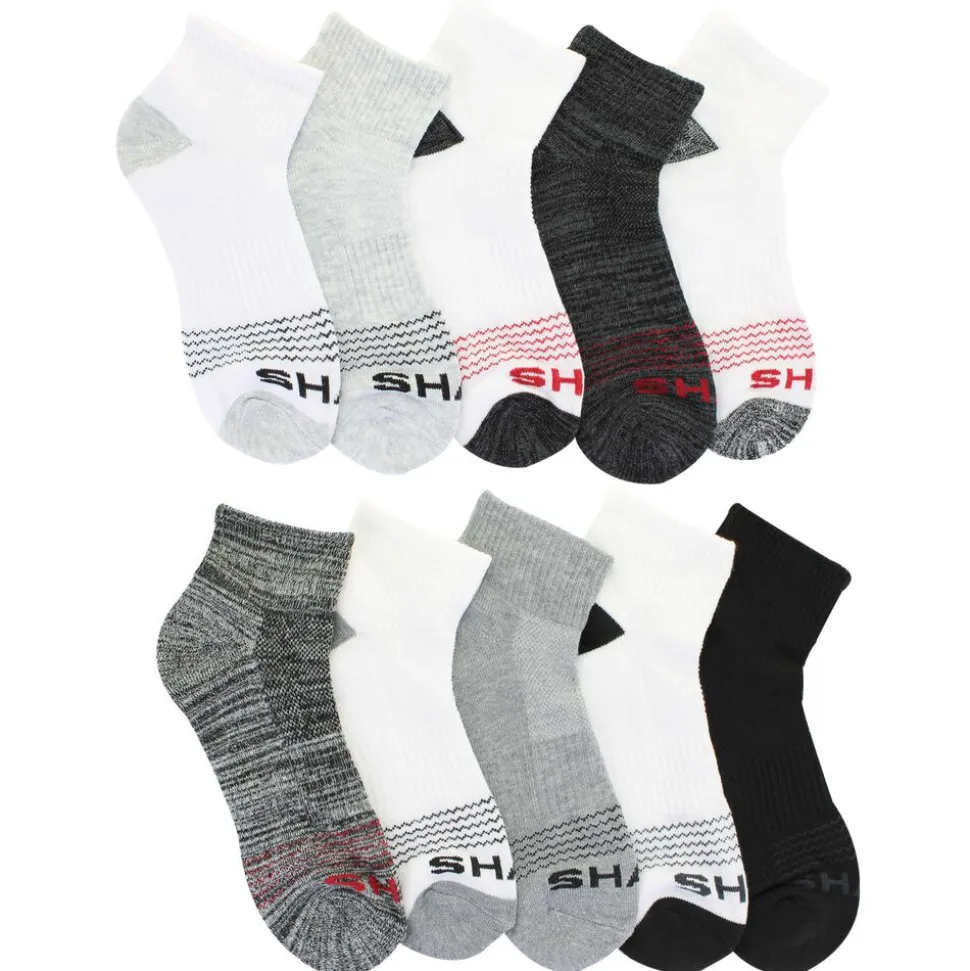 Kids' Shaq Cushioned Wavy-Line Quarter 10 For $10