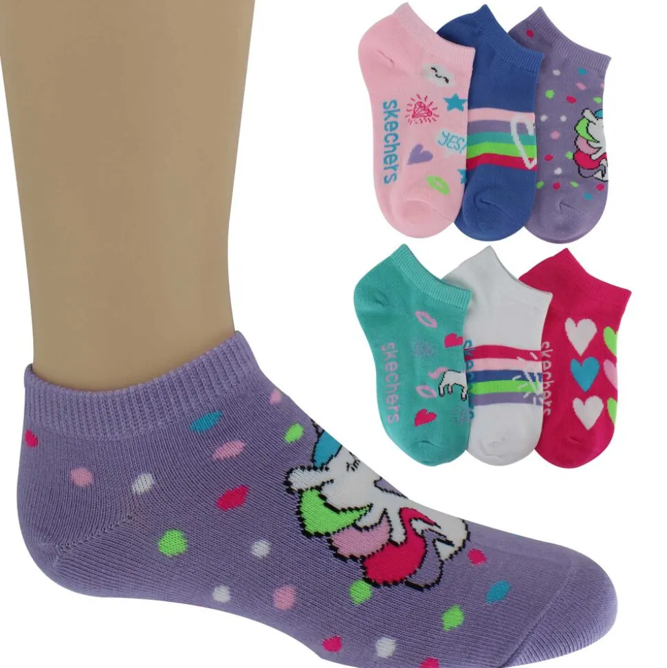 Kids' Skechers Unicorn Low-Cut 6-Pair Pack