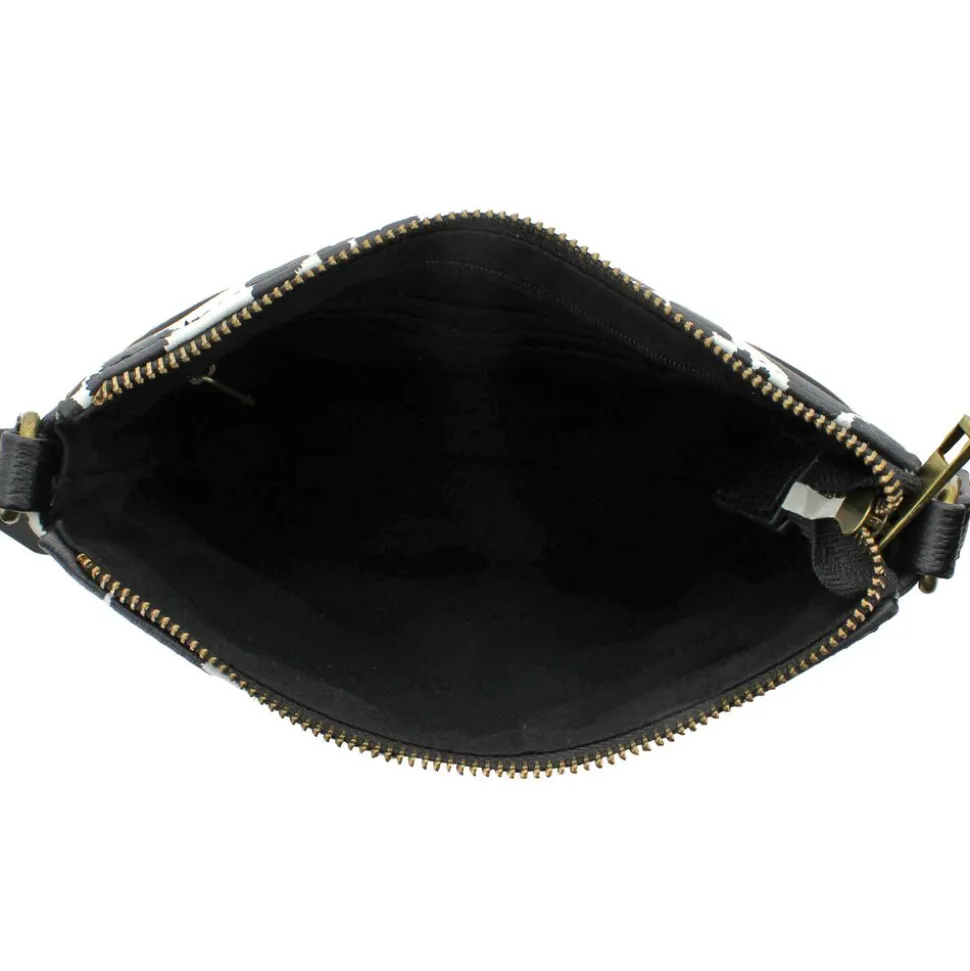 Marbella Carina North/South Cow-Print Crossbody