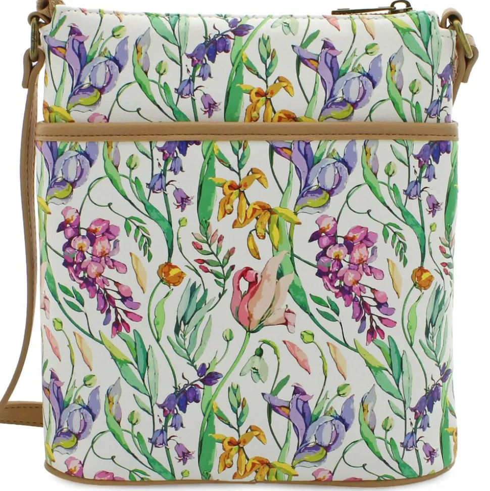 Marbella Carina North/South Floral-Print Crossbody